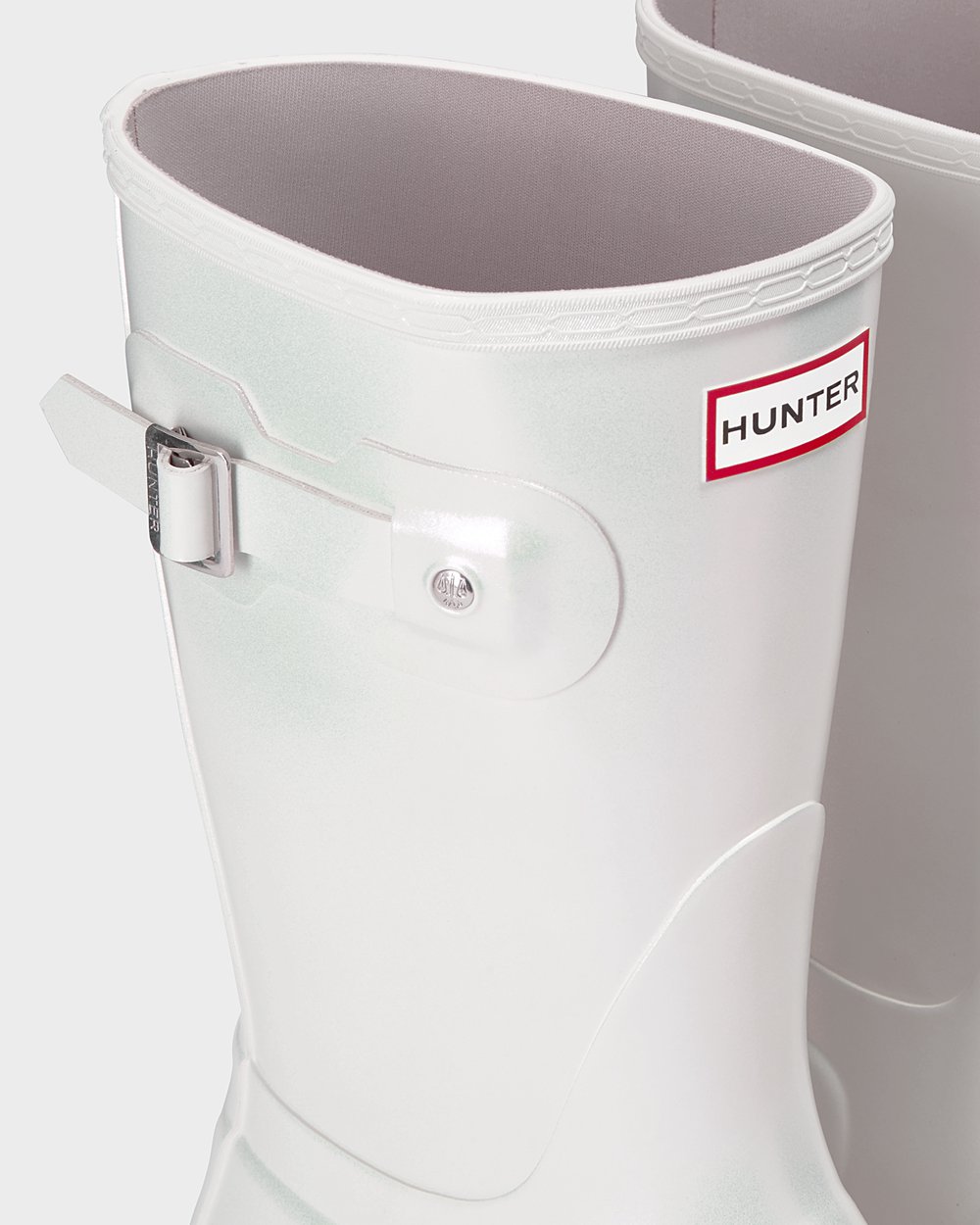 Womens Hunter Short Rain Boots Silver - Original Nebula - 4267510-XI